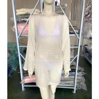 Women's Cover-ups Bikini Sunscreen Cover-ups Cut-out Shirts Knitted Sun Shirts One Size juoda