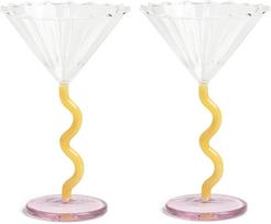 &K Amsterdam Kokteilių taurės Curve 150 ml, karamelės, 2 vnt.