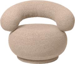 Ferm Living Sukama kėdė Orbo Lounge, smėlio spalvos