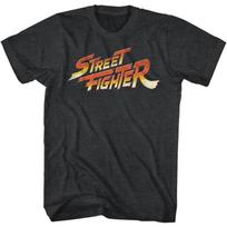 Street Fighter Game Logo T-shirt, Black, Medium S juoda