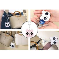 Cartoon Emergency Alarm Keychain 130dB Siren Cute Mini Loud Sound Personal Alarm for Girls Elderly Kids Personal Protection rožinė