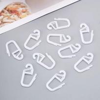 50Pcs Universal Curtain Rail Sliding Wheel Hook Type Straight Rail Lightweight Curved Rail Slider Curtain Hook Ring