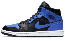 Air Jordan 1 Mid 'Hyper Royal Black' 554724-077 40.5