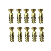 6x14mm Expansion Screws, Flat-Fit Countersunk Head for Cabinet Hinge Repair, Heavy-Duty Steel Wall Wood Expansion Screws, Strong Grip Thread Repair 10 pcs