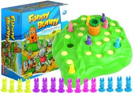 Stalo žaidimas „Bunny Race“ su besisukančia morka, 2-4 žaidėjams