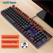 Rapoo V500PRO Wired 104-Key Backlit Mechanical Keyboard juoda spalva