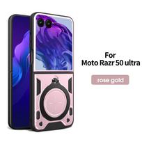 For MOTO Razr60Ultra Home Magnetic Phone Case Folding Motorola Razr50 Case MOTO Razr60Ultra rožinio aukso spalvos