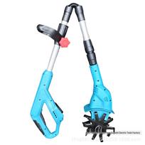 Portable Electric Mini Tiller: Handheld Lithium Battery Soil Loosener & Rotary Hoe Two-blade soil loosener bare machine