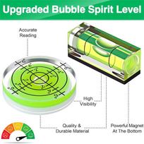 A03F-Circular Spirit Level, 9 Pcs Small Bubble Mini Magnetic Square Drill Measuring Tool (as the picture,NONE)
