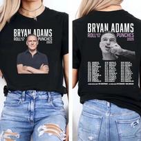 Bryan Adams Roll With the Punches 2026 Tour Made In USA T Shirt Full Size S-5XL XXL