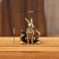Nine Tailed Fox Statue Small Spirit Fox Buddha Hall Home Decor Desktop Ornament Gift - Animal Sculpture Home Decor Crafts