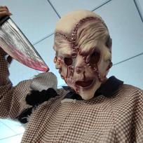 Three-Sided Ghost Mask Halloween Horror Killer Demon Cosplay Mask Haunted House Prank Props Bleeding Suture Ghost Head Cover balta