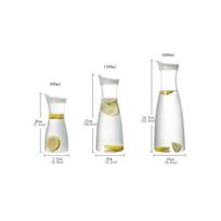600/1100/1600 ml Akrilo sultys Šalto vandens butelis didelės talpos kavos pieno puodas Karščiui atsparus vandens ąsočio ąsotis Gėrimas 0.6L