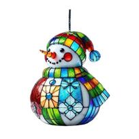 Mielas Sniego Senis Saulės Gaudyklė Akrilinis Vitražas Langų Pakabinamas Ornamentas Kalėdoms Automobilio Vidaus Lauko Dekorui 2pcs blue