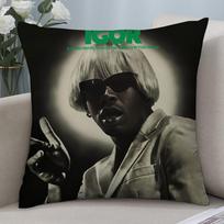 T-Tyler, The Creator Mugshot Pillow Case 3D Print Polyester Fiber 40*40 cm Home Sofa Throw Pillow Cover Decoration Festival Gift 16x16Inch