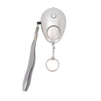 Saugos asmeninis signalizatorius, nešiojamas 130 dB avarinis saugos signalizatorius su LED žibintuvėliu moterims, vyrams, vaikams, pagyvenusiems žmonėms Silver