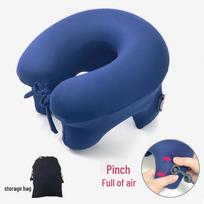 Lin Pan Portable Press-to-Inflate Nap Pillow One Size tamsiai mėlyna spalva