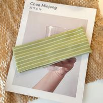Elastic Stripes Headbands Sweat-absorbent Wide Headbands Dopamine Sport Hairband  Hair Accessories Green