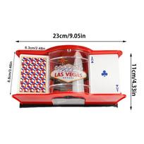 Manual Card Shufflers 2 Deck With Hand Crank Card Shufflers For Blackjack Poker Playing Card Dealer Machine raudona