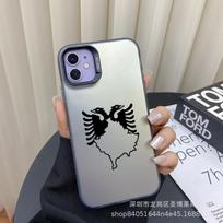 Black line bird applies to Apple 15 colored silver iPhone14Pro creative 13/11promax matte 16 protective case iPhone 7