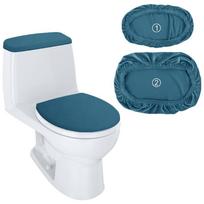 2 vnt./komplektas minkštas tualeto sėdynės užvalkalas vientisos spalvos bakelio dangtelio užvalkalas WC dangtelis apsauginės movos chaki