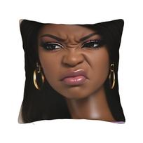 Distressed Doll Face Meme Pillow Case  Vintage Pillow Cover Soft Pillowcases For Wedding Party Home Decor 30cmx30cm