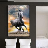 Šiaurės šalių meno drobės tapyba Piešiniai arkliams Plakatai ir spaudiniai Sienos paveikslėliai gyvenamojo kambario dekoravimui Sienų menas Cuadros 20cm×40cm NoFrame