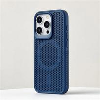 Šilumos išsklaidymo tinklelis Magsafe magnetiniam dėklui, skirtas iPhone 15Pro Max 14 13 12 Pro Max Aušinamasis kvėpuojantis belaidžio įkrovimo dangtelis iPhone 11 tamsiai mėlyna spalva