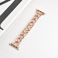 Metal Strap for Apple Watch Ultra 49mm 10 9 8 7 Band 42mm 45mm 46mm Women Belt Bracelet iWatch Series 6 SE 40/41/44mm Watchband 38mm 40mm 41mm rožinio aukso spalvos