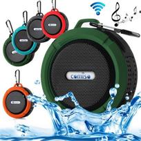 Portable Wireless Waterproof Shockproof Outdoor Sport Bluetooth Speaker With Stereo Sound And Bass Effect mėlyna