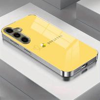Yellow bee design tempered glass phone case suitable for Samsung Galaxy S26 S25 S24 S22 S21 S20 FE/Ultra/Plus anti drop For Galaxy S10