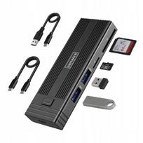 Obudowa Na Dysk Hub Usb-C 7W1 Ssd M.2 Nvme Pcie Sata Sd Adapter Kieszeń M2 Zenwire Hub63