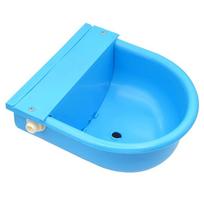 1 Pc Automatic Livestock Cattle Goat Sheep Water Drinker Eqipment Plastic Feeding Bowl with Drain Hole Float Valve Free šviesiai mėlyna spalva