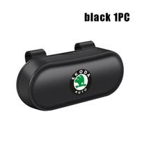 ZKUS4 Car Glasses Box Sun Visor Glasses Holder Shock-proof Eyeglasses Storage Case For Skoda Kodiaq Fabia Kamiq Karoq Octavia 2 3