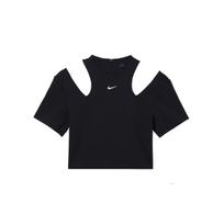 Nike Sportswear Essentials Solid Logo Short Sleeve Crop Top Women tops Black DV7963-010 XS