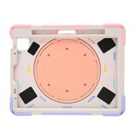 Tablet Case Silicone Hard PC Precise Cutouts Adjustable Strap Pencil Slot Case for IOS Tablet Air 4 rožinė