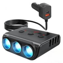 Car Splitter Socket 180W Car Charger Adapter 9 In 1 Car Charger Splitter for Camping GPS 12V/24V Car Adapter juoda
