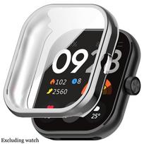 TPU ekrano apsauginis dėklas, skirtas „Xiaomi Redmi Watch 4“, viso dangčio apsauginis korpuso laikrodžio dėklas, skirtas „Redmi Watch 4“ dėklui Redmi Watch 4 sidabras