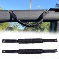 2pcs Roll Bar Grab Handles Paracord Grip Handle Non-Slip For Ford Bronco 2021-22 gray