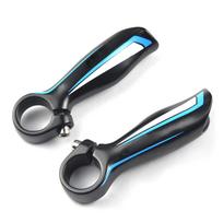 1 Pair Bicycle Handlebar Ends Aluminum Alloy MTB Mountain Bike Handle Bar Ends 22.2mm mėlyna