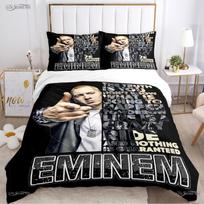 Eminem Hip-Hop dainininkas Visų sezonų antklodės užvalkalas, pledas, patalynės komplektai, minkštas antklodės užvalkalas ir užvalkalai pagalvėms Vienviečiai/Dviguliai/Karalienės dydžio/Karaliaus dydžio EU Single(135*200cm)3pcs