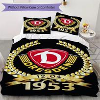 SG Dynamo Dresden Raštas Lovos Patalynės Komplektas Antklodės Užvalkalas Pagalvės Užvalkalas Namų Puošyba Gimtadienio Dovana (1 * užvalkalas antklodei + 2 * užvalkalas pagalvei be užpildo)149 135x200cm