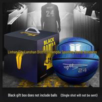 Kobe Basketball - Size 5 & 7, Wear-resistant, Reflective, Luminous Night Light, Blue Children's Competition & Birthday Gift Ball. Size 7 (Standard)