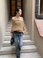 American Style Spicy Girl Low-Rise Metallic Elastic Micro-Flare Jeans for Women - Autumn 2025 Large