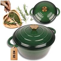 Emaliuotas Ketaus Puodas 26cm 5L Hage Žalias