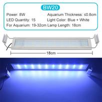 Akvariumo LED šviestuvas Super plonas Žuvų akvariumo Augalų auginimo apšvietimas Atsparus vandeniui Ryškus spaustukas Mėlynas LED 18-72cm Augalams 220v