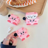 Angry Star Kirby AirPods 4th generation silicone protective case is suitable for Apple Bluetooth headset soft case pro2 3rd generation airpods 1/2 generation pink