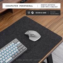 Eco-Friendly Large Felt and Cork Mouse Pad: Winter Warm Desk Pad and Writing Surface