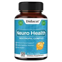 Neuro Health 120 Capsules Nootropic Complex for Memory and Focus Support 120PCS