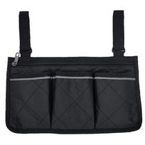 Wheelchair side armrest bag Wheelchair Storage Bag Reflective strip Portable Velcro hanging bag Baby Cart Side Bag Walker Pouch juoda